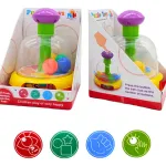 Juguete Didáctico A Presión Con Pelotitas Para Bebé Color Amarillo