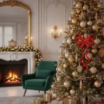 Adorno Navideño Colgante Moño X2 Decoración Navidad