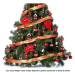 Arbol Navidad Patagonia Xl 1.30mt Deco Rojo Cybermonday