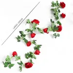 Flores Artificiales Enredadera Guía De Rosa Guirnalda 2mts