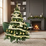 Arbolito Navideño Montañes Deluxe 2,10mts Decoración Oro