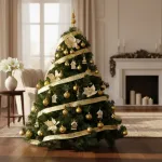 Arbolito Navidad Extra Lujo Patagonia 1.30mt Deco Oro Deco