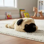 Peluche Perro Bulldog Frances Acostado Suave 60cm