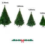 Árbol De Navidad Tradicional Expreso Polar Tronador De Lujo De 1.5m Verde