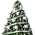 Arbolito Navidad Extra Lujo Patagonia 2.10mt + Adornos Plata