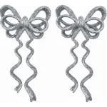 Adorno Navideño Colgante Moño X2 Decoración Navidad