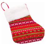 Bota Navideña Tejida Decoracion Navidad Adorno X1 Rojo