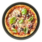 Pizzera Molde Para Pizza Anti Adherente 26cm Color Negro