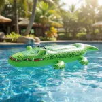 Colchoneta Cocodrilo Inflable Flotador Para Pileta Agua