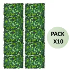 Jardín Vertical Cesped Artificial Flores Muro X10 Unidades