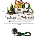 Adorno Navidad Escena Dickens Con Luz Sonido Y Movimiento