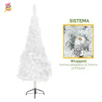 Árbol De Navidad Tronador Slim Blanco 1.50mts Base Metal