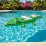 Colchoneta Cocodrilo Inflable Flotador Para Pileta Agua