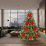 Adorno Navideño Decoracion Arbol De Navidad Moño 14cm