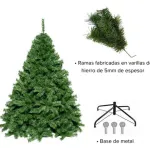 Arbol De Navidad Imperial 1.3mts Base Metálica Alta Gama Color Verde