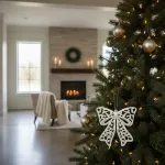 Adorno Colgante Navidad Moño Para Decoración Navideño X2