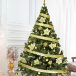 Arbol Navidad Tronador De Lujo 2,10mts + Kit 60 Adornos Oro