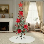 Arbol Navidad Tronador Slim Nevado 1,80mt + Kit Decoracion