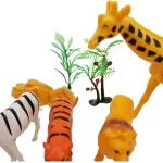 Muñecos Animales De La Selva Toyland Plástico 5 Figuras + 3 Accesorios