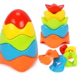 Bloques Formas Apilables Encastre Bebe Juguete Didáctico Color Rojo