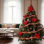 Árbol  Navidad Montañes Luxe 1.80mts-decorado Rojo Cyber