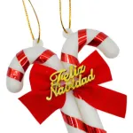 Adorno Colgante Baston De Caramelo Para Arbol De Navidad