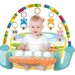 Gimnasio Musical Huanger Bebe Piano Didáctico Verde Animales 3 En 1
