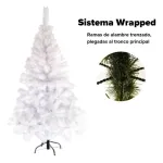 Arbol Navidad Blanco Tronador De Lujo 1.50m Pie Metal Deco