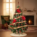 Arbol Navidad Montañes Deluxe 1.50mts Rojo Black Friday