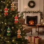 Set Adornos Carrusel Colgante Navideño Decoración Pack X6