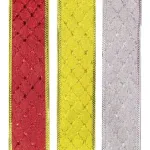 Cintas Navideñas Pack X3 Glitter 5cm 2,70mts Adornos Navidad