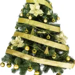 Arbol Navidad Tronador De Lujo 1,50mts + Kit 40 Adornos Oro