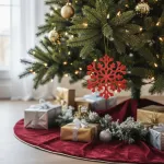 Adorno Colgante Copo De Nieve Decoración Arbol Navidad X10u