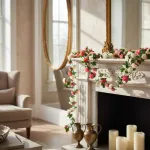 Flores Artificiales Guirnalda Guía De Rosa Enredadera 2.4m