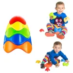 Bloques Formas Apilables Encastre Bebe Juguete Didáctico Color Rojo