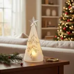 Arbolito De Navidad 15cm Con Luz Decoracion Adorno Navideño