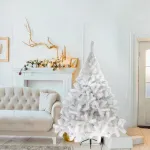 Arbol De Navidad Blanco Montañes Deluxe 1,30mts Pie Metal