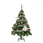 Arbol Navidad Tronador 1,20mts X30 Rojo Plata Cybermonday