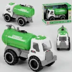Camión Cisterna Lanza Agua Juguete A Fricción Color Verde Personaje 4227