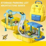 Juguete Mochila Pista De Autos Policía Bombero Construcción