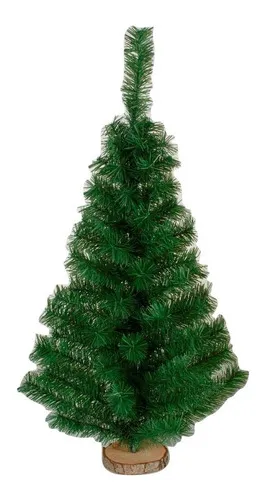 Producto Arbolito De Navidad Mini 0,80mts Con Base De Tronco Natural Imagen