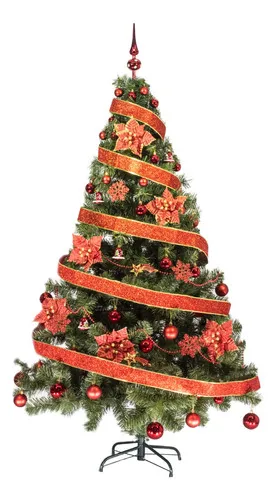 Producto Arbol De Navidad Tronador Lujo 1,80mts Con Adornos Kit X60 Imagen