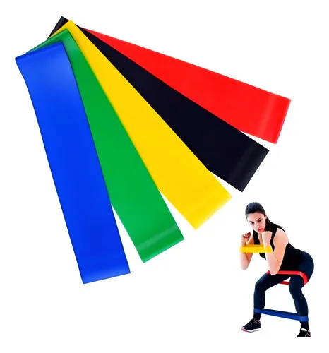 Producto Bandas Elasticas Gym Entrenamiento Resistencia X5 Fitness Imagen