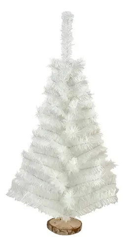 Producto Árbol De Navidad Blanco 80cm Base Tronco Natural Fabesa Mini Pino Imagen