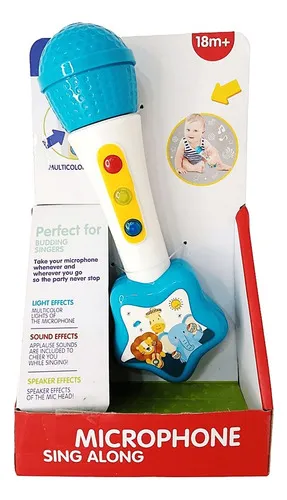 Producto Microfono Bebes Musical Con Luz Y Sonido Color Blanco Imagen