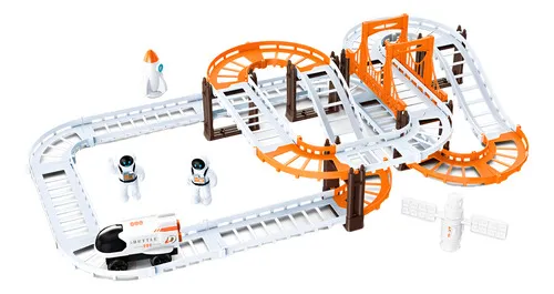 Producto Pista De Autos Espacial Cohete Muñecos Astronauta Carreras Imagen