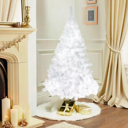 Producto Arbol Navidad Blanco Tronador De Lujo 2.10m Pie Metal Deco Imagen