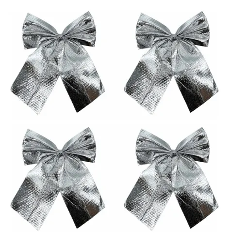 Producto Adorno Colgante Navidad Moño 9cm Para Decoración Navideño X4 Imagen