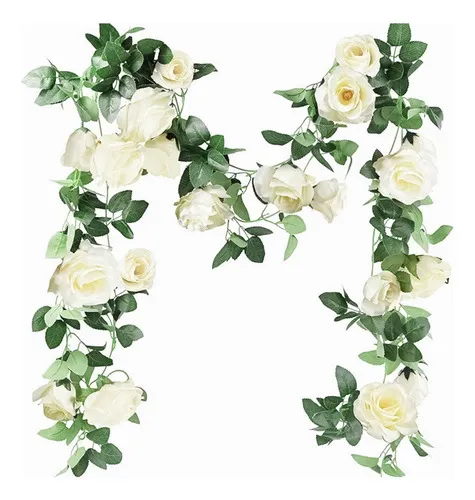 Producto Flores Artificiales Enredadera Guía De Rosa Guirnalda 2mts Imagen