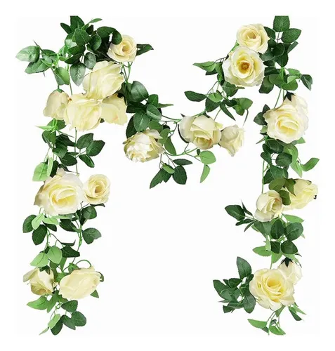 Producto Flores Artificiales Enredadera Guía De Rosa Guirnalda 2mts Imagen